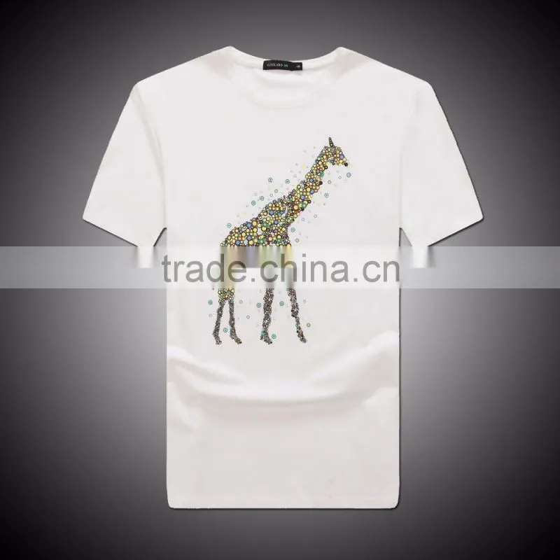 custom men cotton plain printing solid t shirt