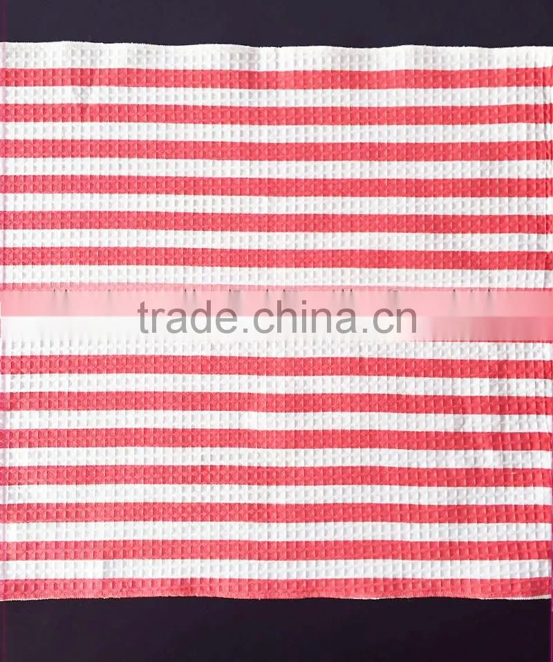 New design hotel restaurant victualing house , dining room 100% cotton waffle stripe dish towels