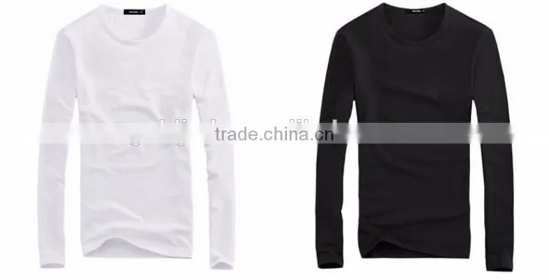 Customized manufactorying 100% cotton long-sleeve T shirt for man