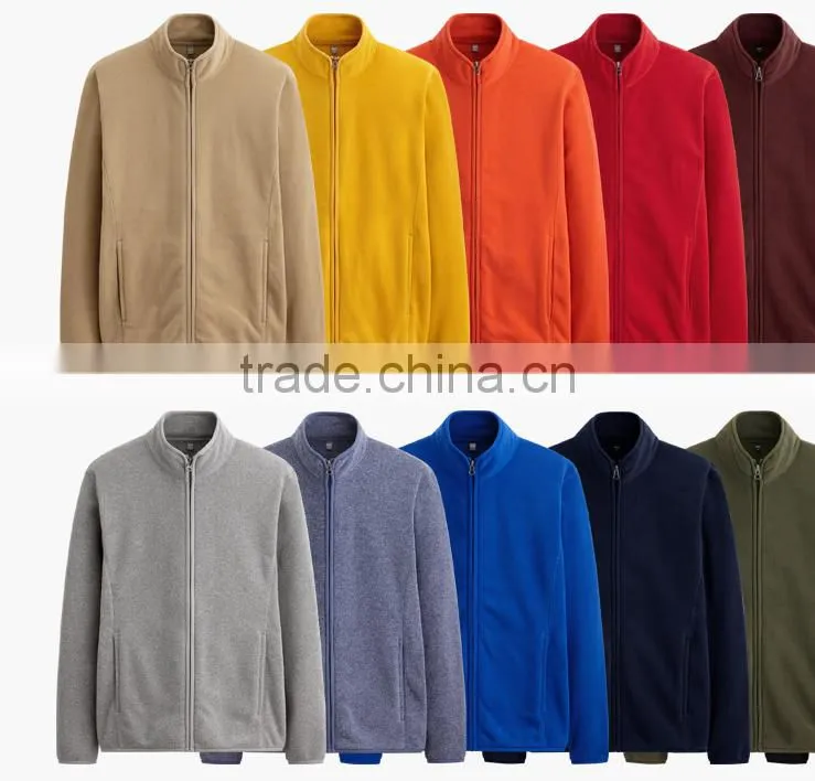 Men's Full zip Jacket Active windproof Men custom Polar fleece jacket wholesale fleece jacket