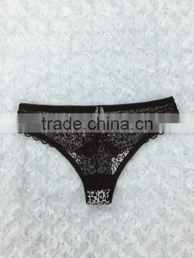 Mature Women Underwear Body Suit Corset Leopard Prints G-string Set OEM