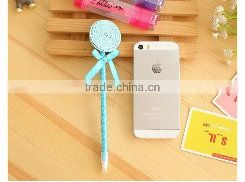 lollipop pattern ballpoint ball creative pen for gift student plastice pen