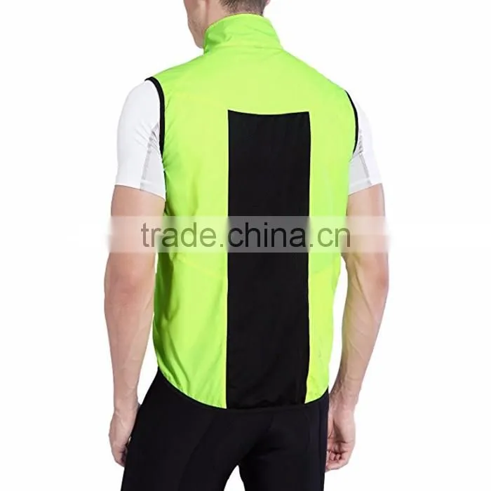 Nice quality custom windproof men sleeveless top cycling outdoor vest