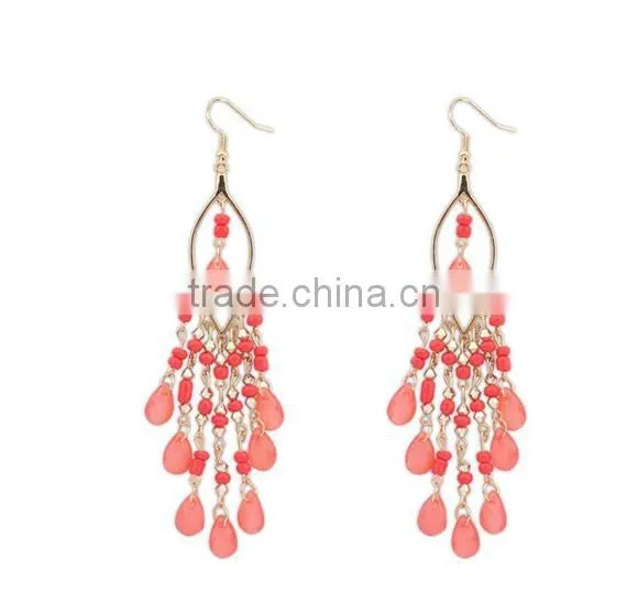 Bohemia fashion beads tassels earring