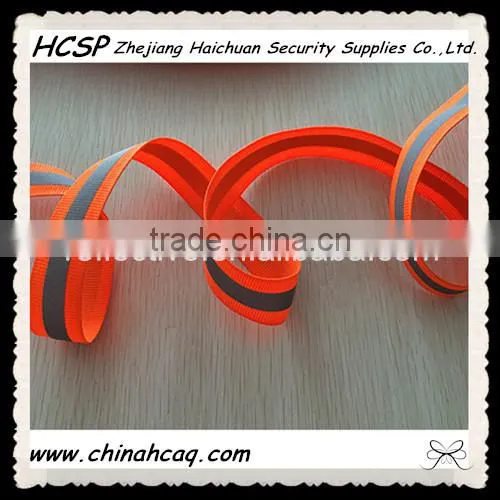 Fluorescent Orange Reflective Webbing Tape