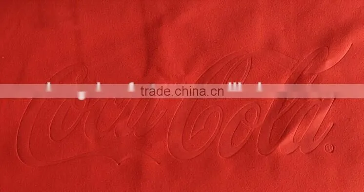 red bath towel embossed towel custom logo