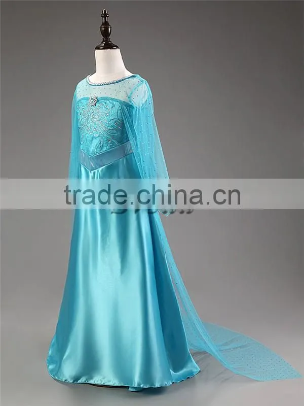 (Hot sell) Frozen Girl dress Mullet dress for Chirldren summer dress One-piece Beautiful wedding dress