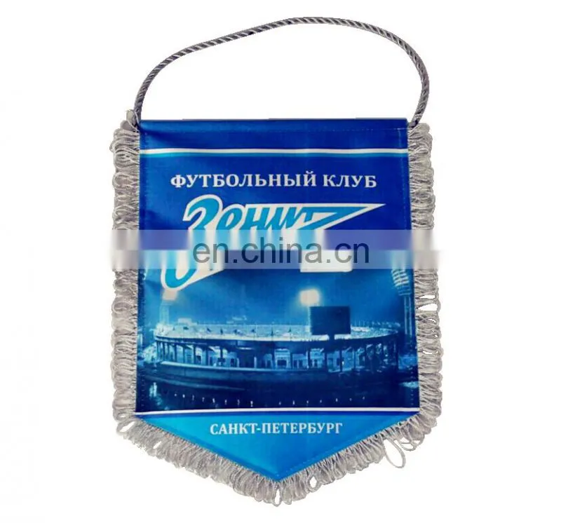 Custom flying football club pennants flag in guangzhou factory