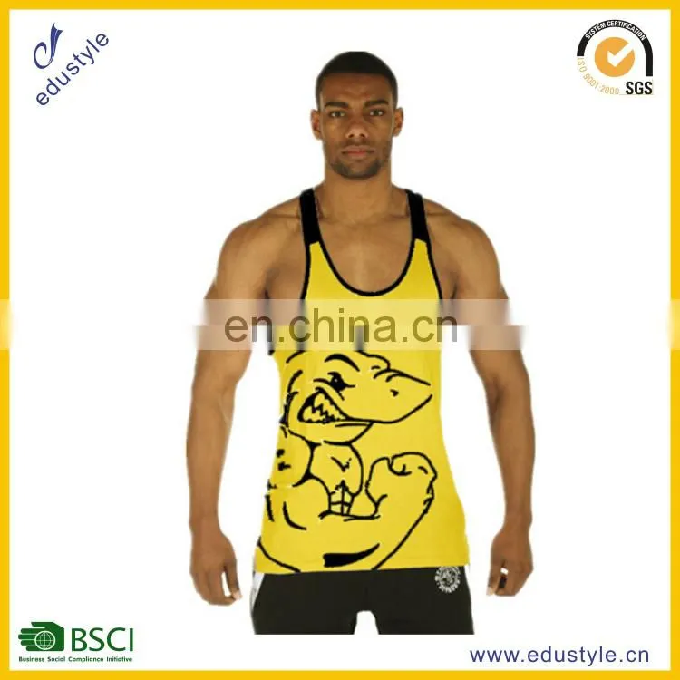 OEM Wholesale Casual Summer 95% Cotton 5% Spandex Men Sublimation Breathable Dri Fit Fitness Tank Top