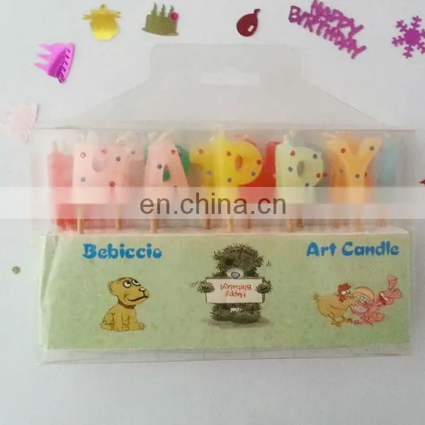 birthday cake candle letters