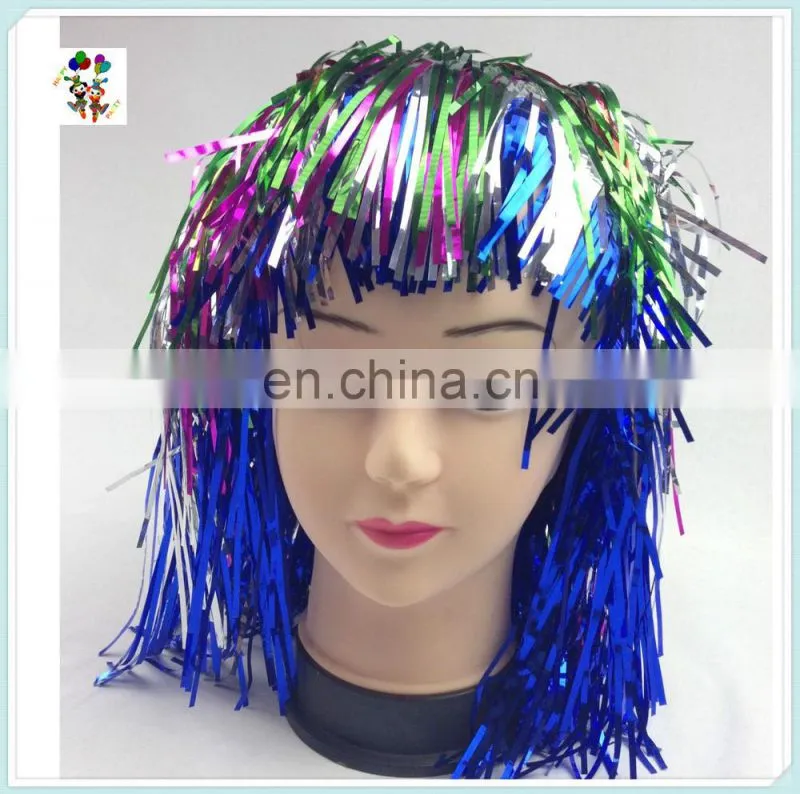 Cheap Colors Carnival Party Unisex Short Tinsel Wigs HPC-0023