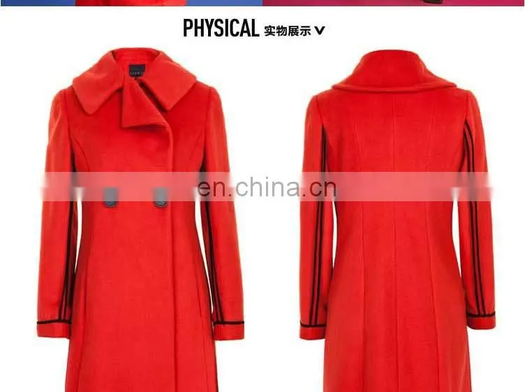 Western Suit Coat Double Breast Long Style overcoat woven wool fabric for winter overcoat