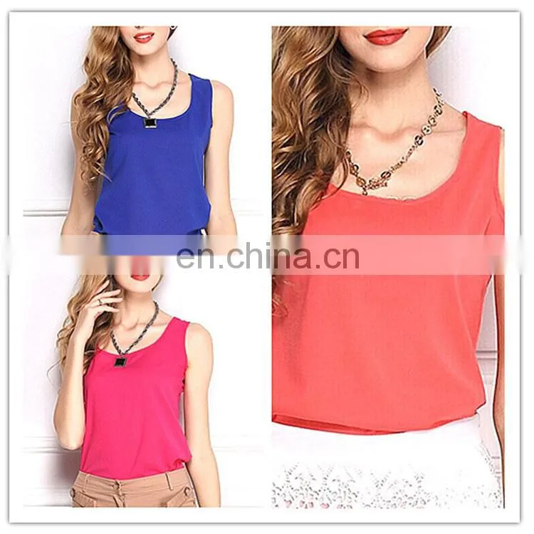 New Ladies Women Blouse Sleeveless shirt vest Doll latest Cotton Tank Top