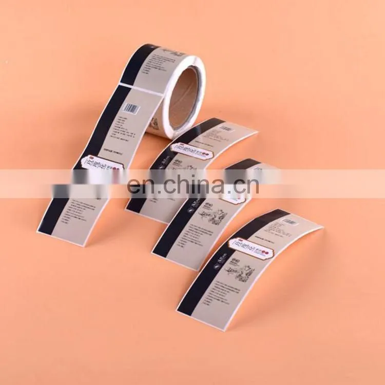 Reuseable waterproof pvc vinyl sticker/ adhesive paper roll label for medicine packaging