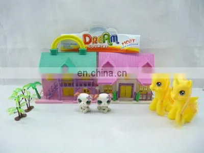 Hot sell kids plastic toy villa
