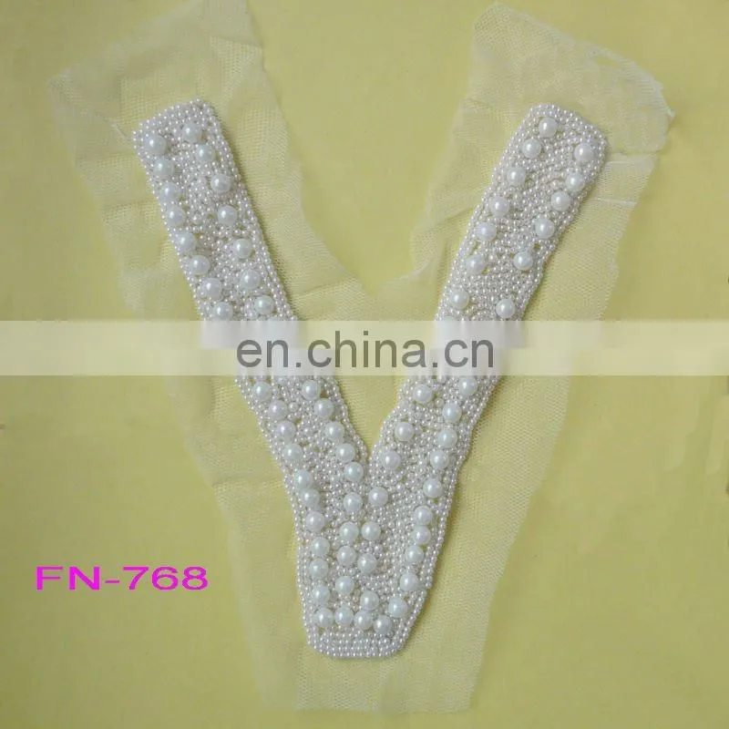 pearl beads collar for garment