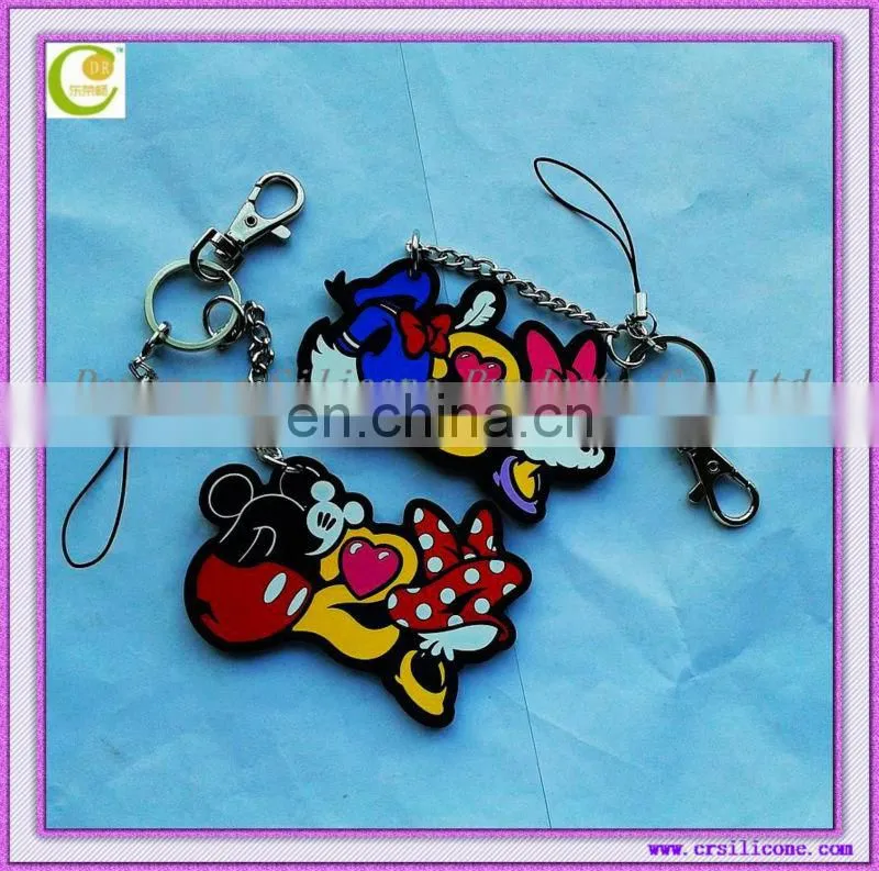 Lovely promotinal gifts 3d silicone rubber elephant keychain