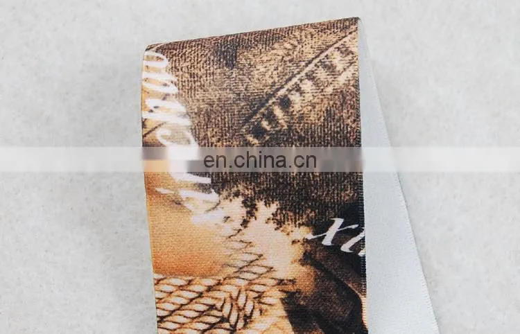 New fashion make it old style printing elastic ribbon