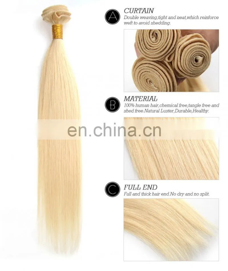 Small sample acceptable virgin human russian straight hair for white women