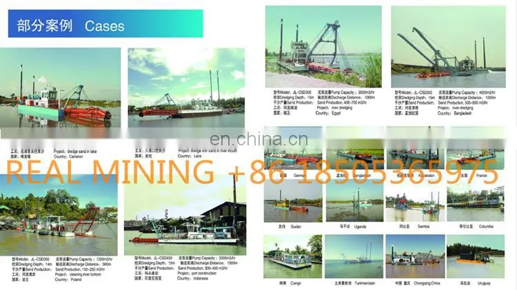 Sand dredger cutter suction dredger for mining