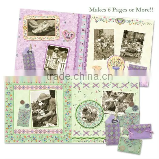 classic garden floral pattern ribbon scrapbooking