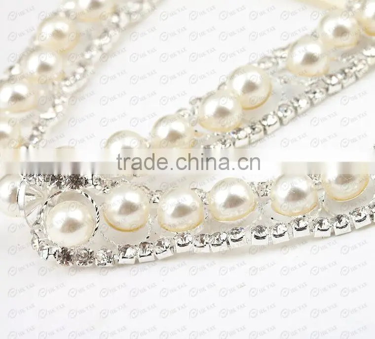 0107L pearl and rhinestone trimmings,rhinestone crystal and pearl trim,crystal and pearl trim