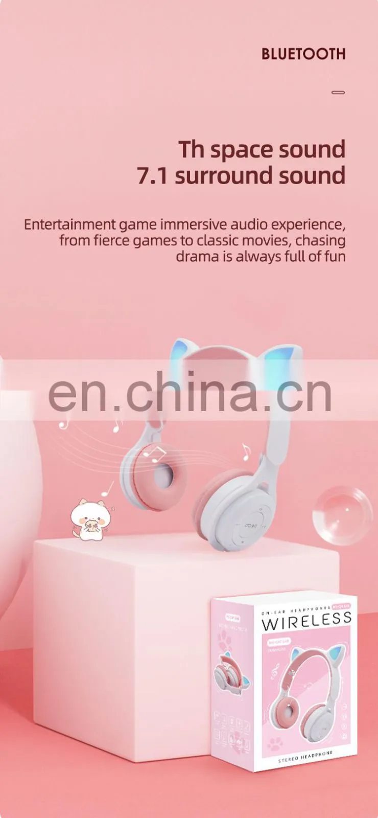 Bt_Headphones_Wireless hot Amazon 2021 News Product M6 Cute Odm&Oem Factory Wholesale Mobile Phone Wireless Earphones Headphones