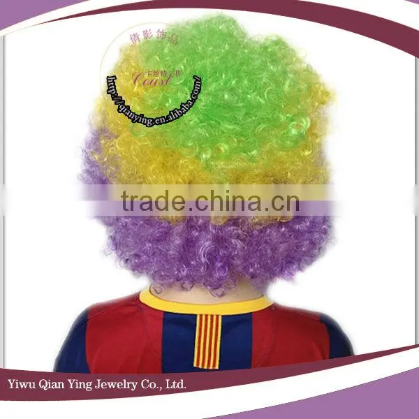 muti color cute sports synthetic fans football wig cheap