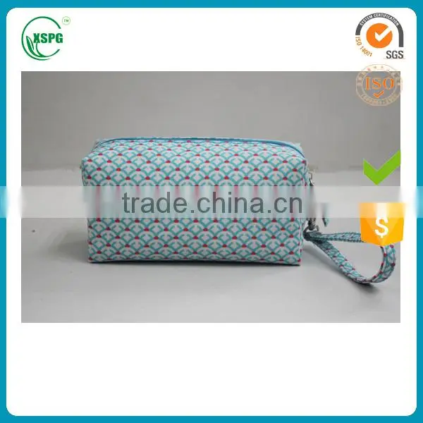 Custom size cotton canvas cosmetic zipper bag