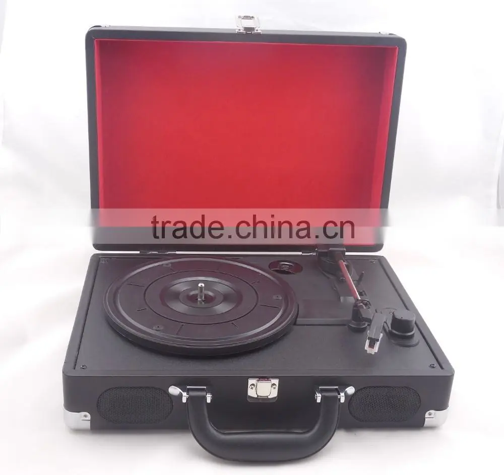 Portable turntable player.hot sale in USA,briefcase turntable