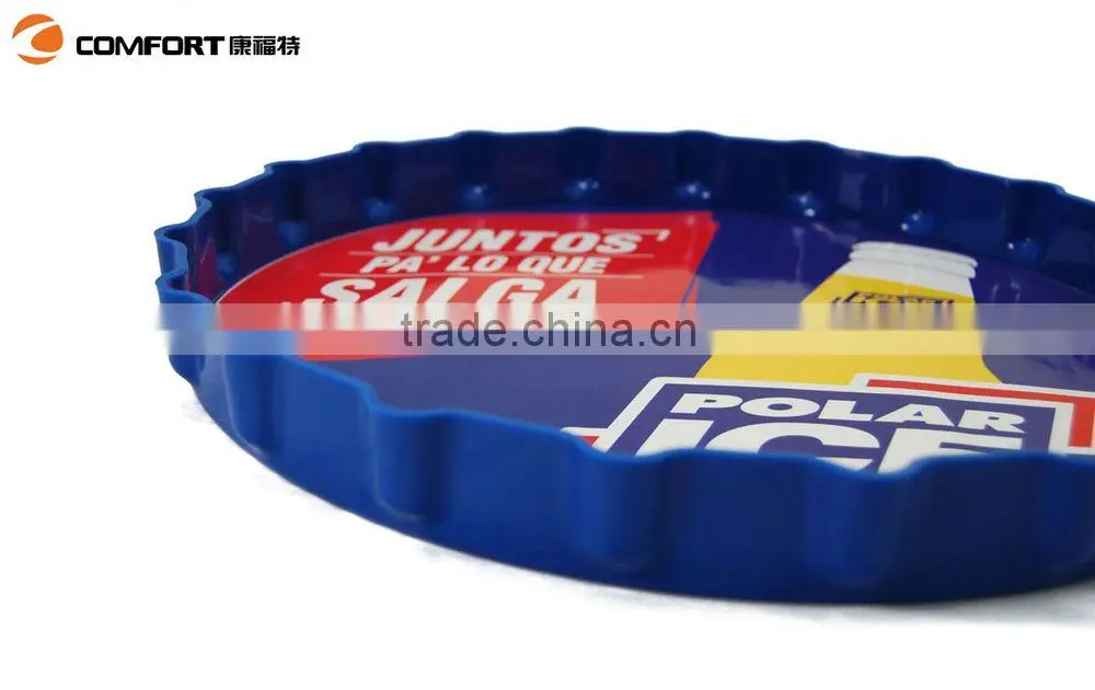 Competitive plastic antislip round serving tray