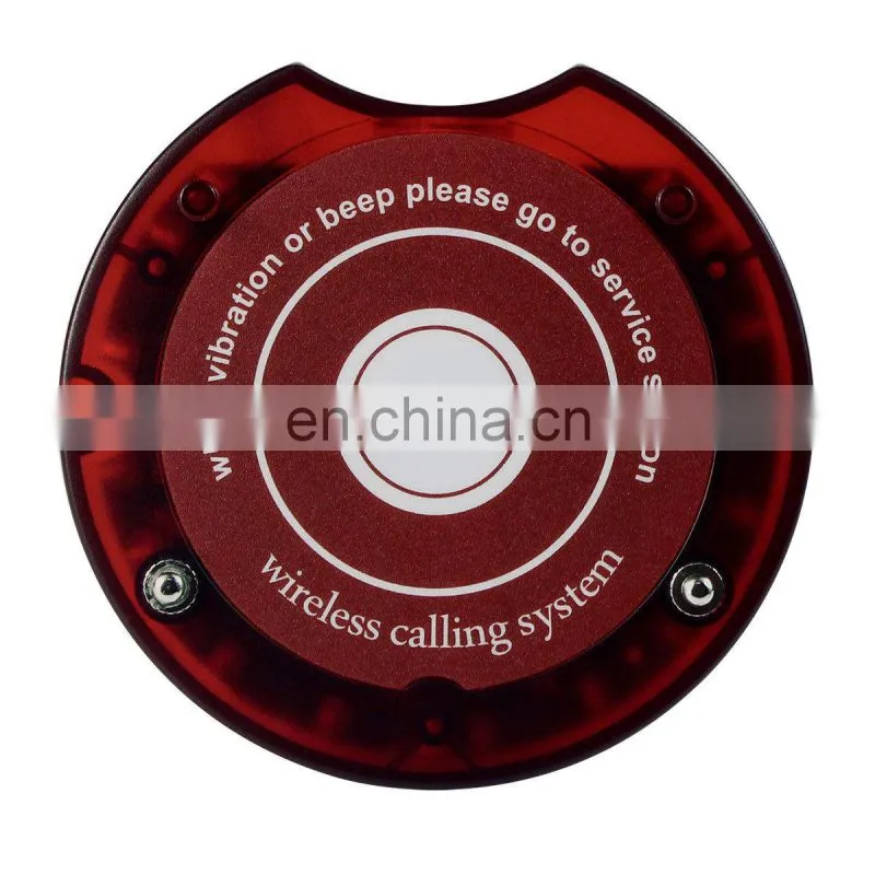Restaurant Wireless Paging Queuing System 1 Transmitter 10 Coaster Pagers for Guest Waiter Calling