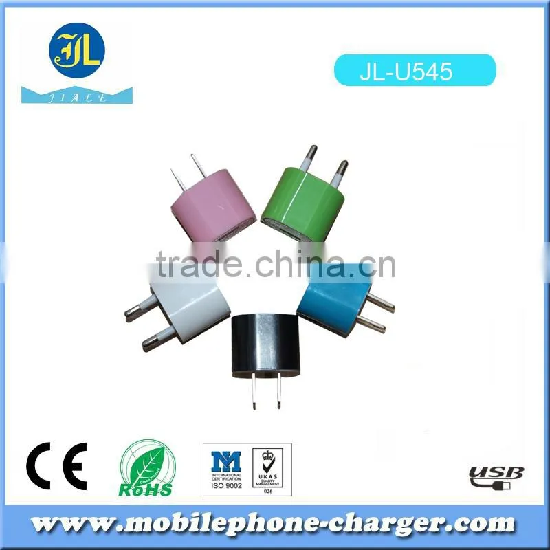 Factories in Zhongshan colorful usb travel charger mobile phone charger for sale