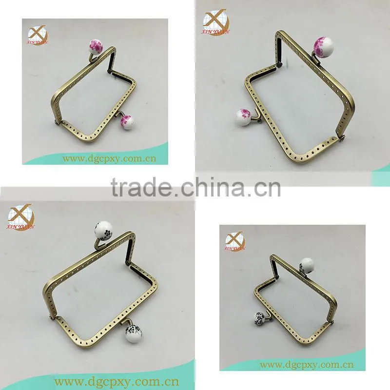 ceramic head metal frame for purse