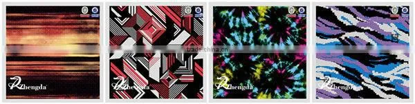 Polyester PVC Coated Abstract Print Fabric