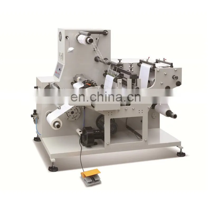 USK320A Automatic Self Adhesive Blank Label Sticker Rotary Die Cutting Slitting Rewinding Machine with Turret