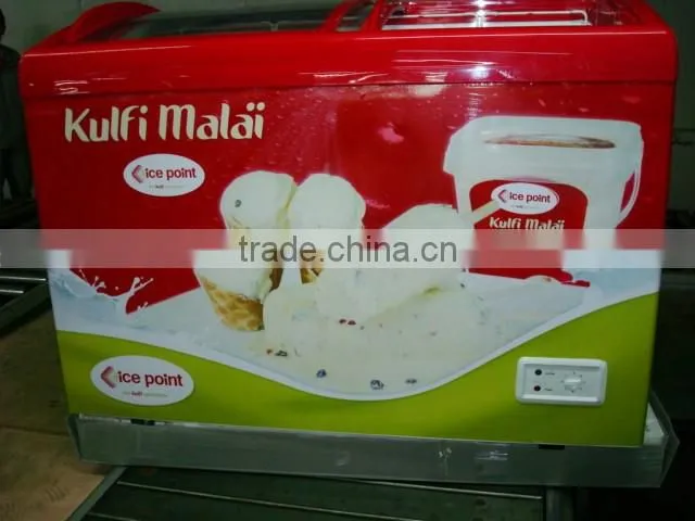 158L Glass Door Commercial Chest Freezer showcase for sale