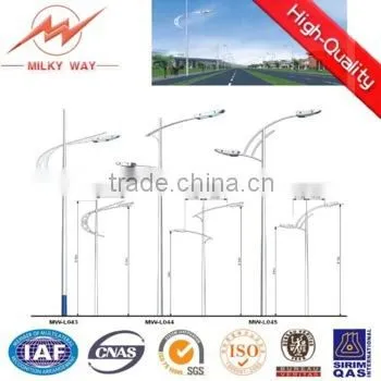 high quality galvanized street lighting pole 12m