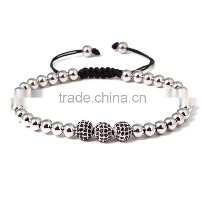 2016 Popular Upscale Rose Gold Lava Stone Buddha Stainless Steel Bracelet Costume Jewellery Match Colorful Cord
