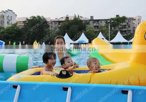 hot sale water boat for kids inflatable cartoon yellow duck