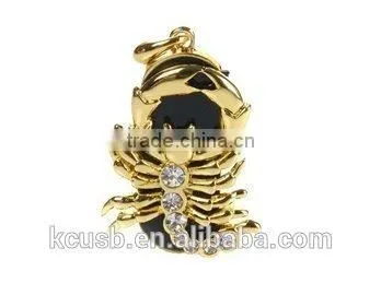 Scorpion shape usb flash drive necklace design memory stick