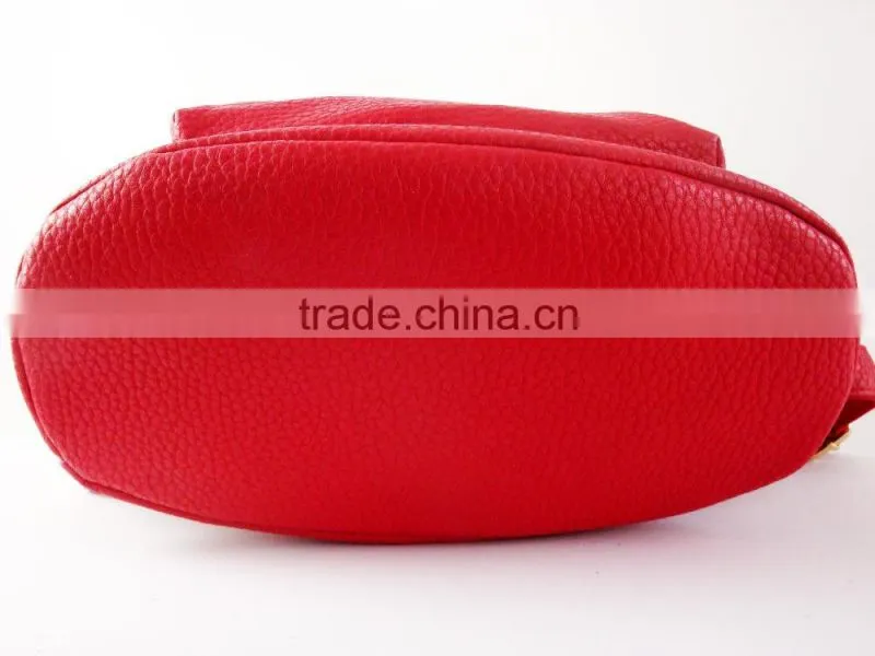 2015 Fashion Hot Selling PU Leather Backpack Popular Red Leather Backpack