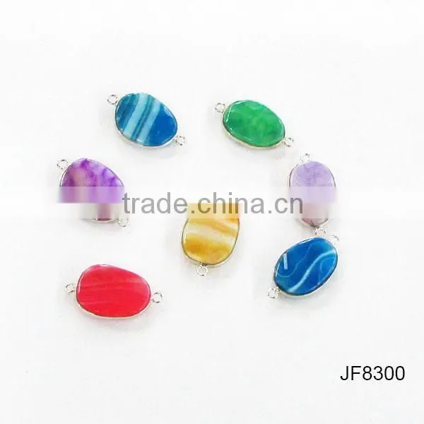 JFG0504 Wholesale crystal gemstone bezel square connectors