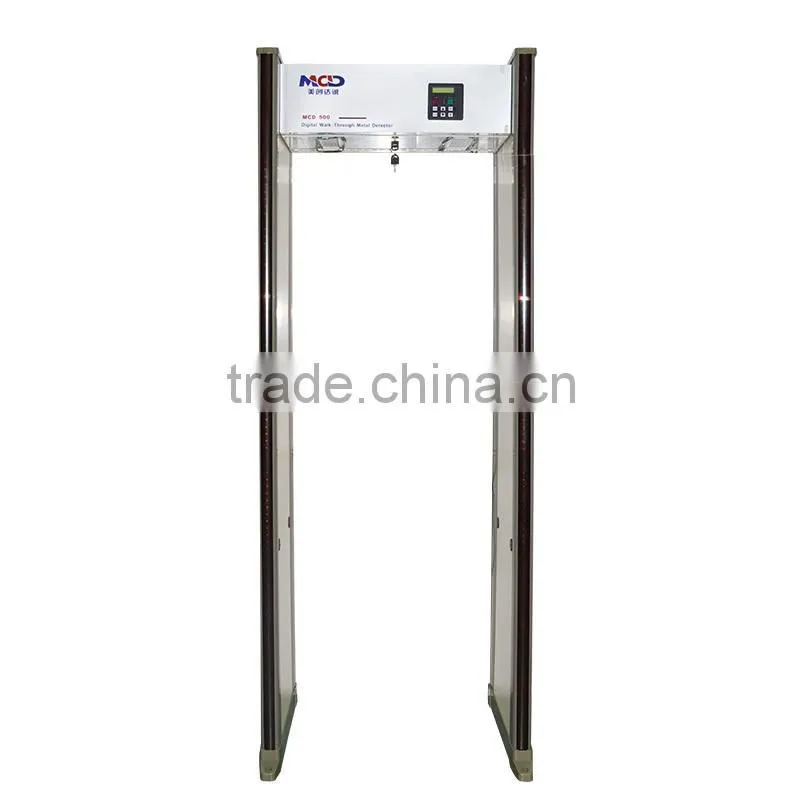 18 zones weather-proof archway metal detector with 0-99 adjustable sensitivity