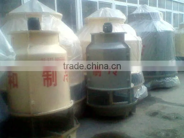 Water flow is 50m3 per hour Round counter current FRP Cooling tower system