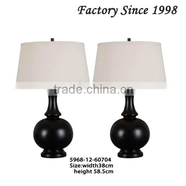 black table lights in wood for nightstand