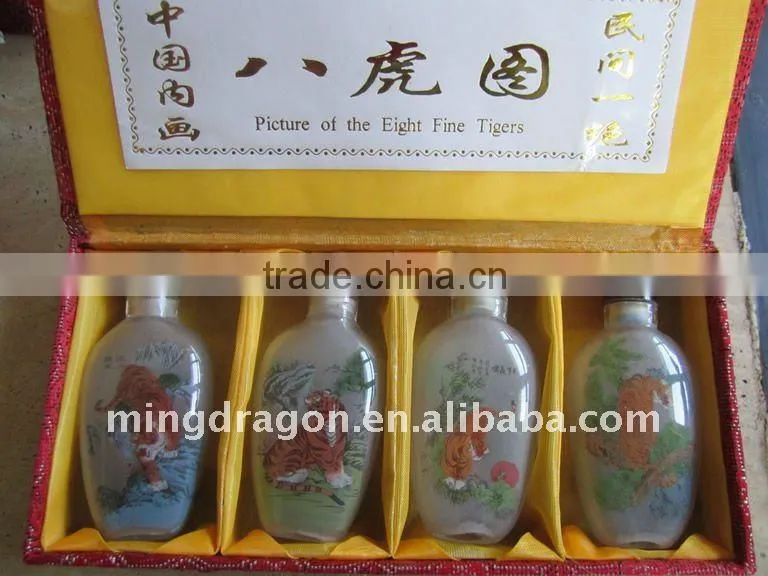 Chinese Old Glass Painting Snuff Bottle