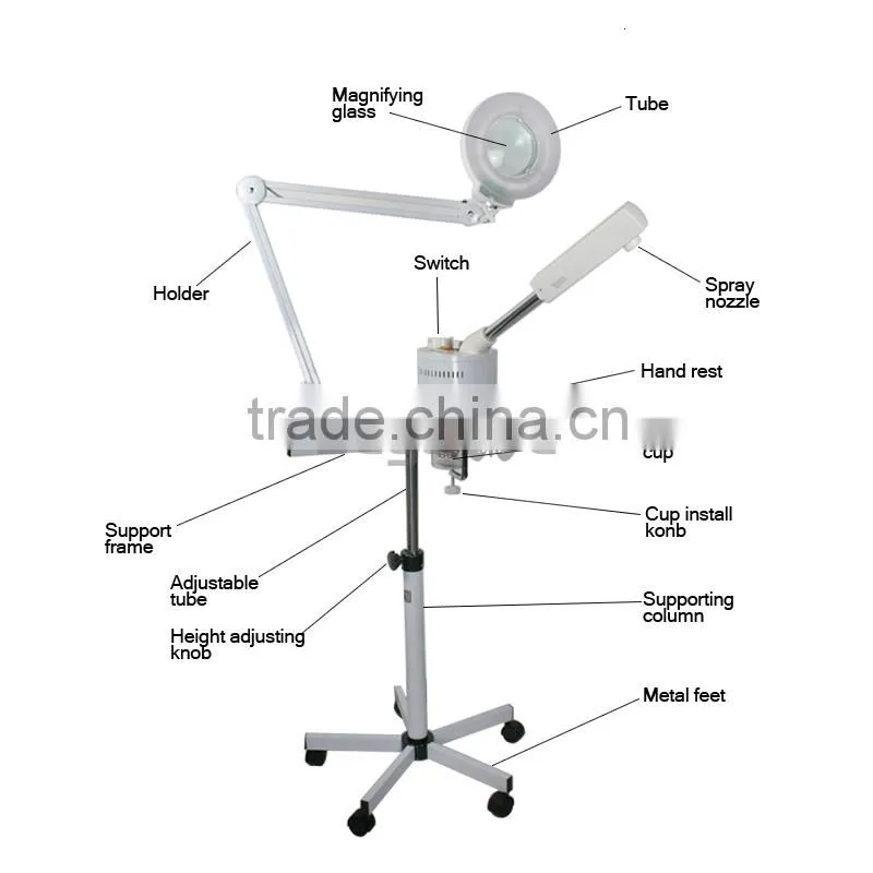 2In1Salon Spa 5X Magnifying Lamp Ozone beauty facial steamer