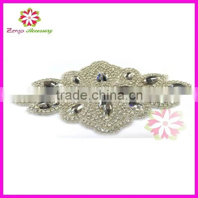 Handmade rhinestone bridal sash, rhinestone sash, rhinestone applique wedding garter