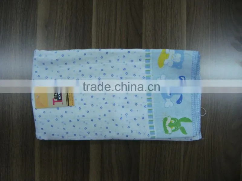 China Supplier 100% cotton printing soft baby napkin.diaper